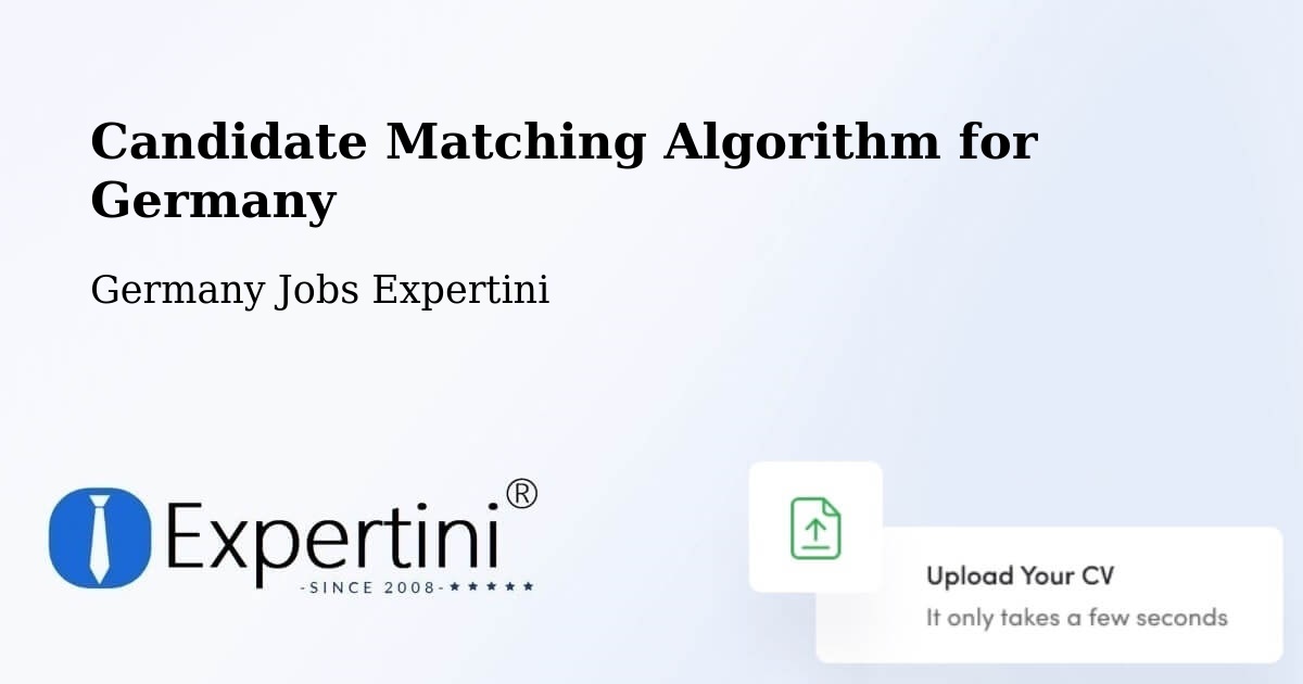 Candidate Matching Algorithm Overview – Sörup - Germany Jobs Expertini